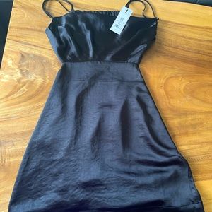 Black garage open back dress